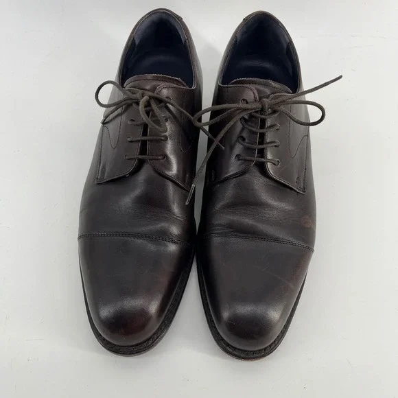 Charles Tyrwhitt Welted Cap-Toe Oxford Leather Brown Derby Shoes SHC0235CHC - Picture 2 of 7